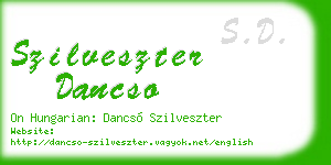 szilveszter dancso business card